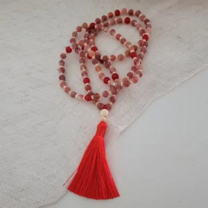 Japa Mala 108 cuentas Rojo Pasión